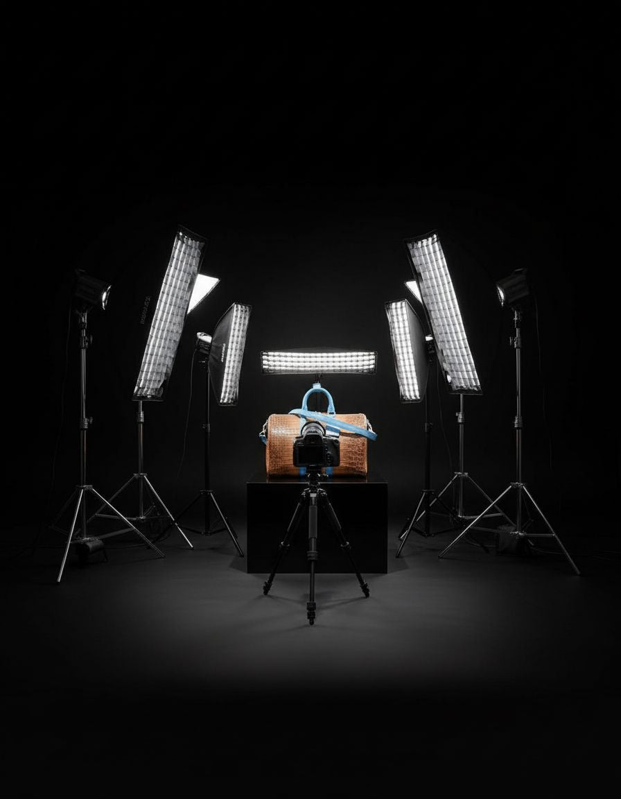 Braun-türkise Anaconda-Leder Reisetasche Weiss Serpente