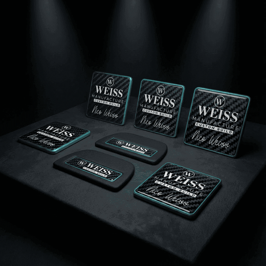WEISS Manufacture carbon fiber vehicle badges set